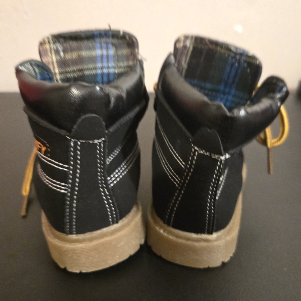 NWOT Black Baby Work Boots - Picture 5 of 7